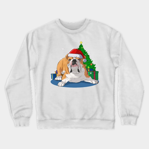 English Bulldog Merry Christmas Crewneck Sweatshirt by Noseking